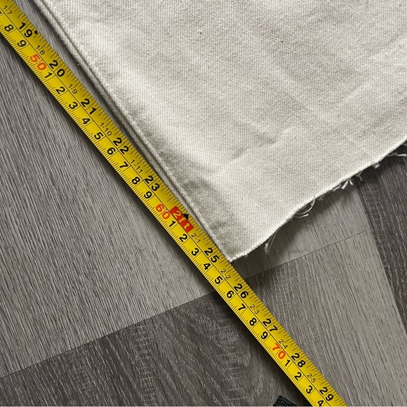 Buck Mason Japanese Selvedge Wide Leg Jeans 28x34 USA Cream Full Saddle - Picture 8 of 10